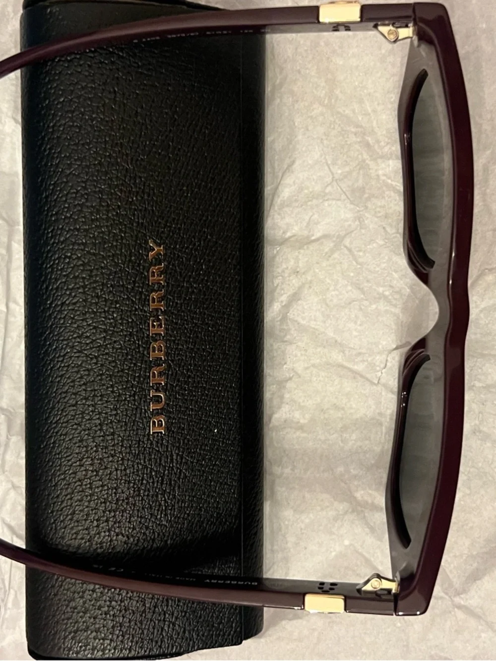 Burberry Deep Burgundy Square Women's Sunglasses - Picture 5 of 5